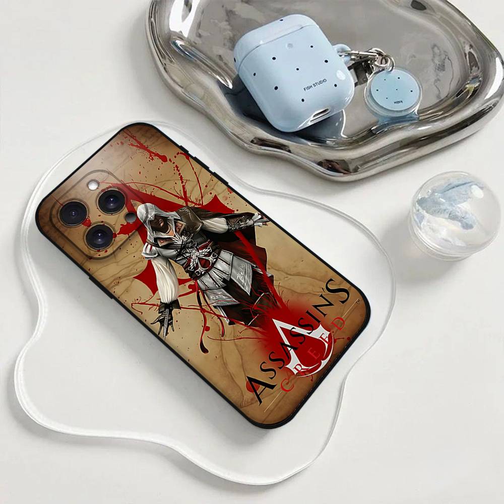 A-Assassins Game C-Creed Custodia per Telefono Custodia per Telefono Per Iphone 17 16 15 11 13 14 Pro Max X Xr Xs Max 12mini Cover Nera
