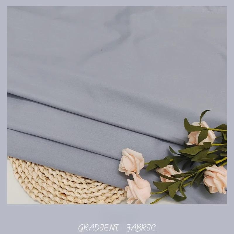 Plain Combed Cotton Fabric Poplin for Clothes Shirt Dresses Sewing High-grade Smooth Skirts Cloth Thin Anti-wrinkle