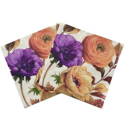 20pcs/Pac 33*33cm 2-Ply Disposable Party Napkin Floral Pattern