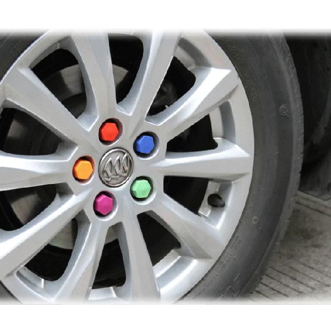 20pcs Silicone Car Tyre Wheel Hub Covers Protection Caps Wheel Hub Screw Protector Dust Proof Bolt Car Accessories 19mm/21mm