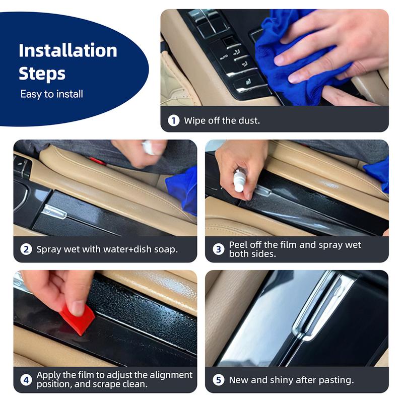 TPU Protective Interior Film for Mercedes Benz V-Class W639 2024 2025 2026 Car Center Console Transparent Anti-scratch Repair