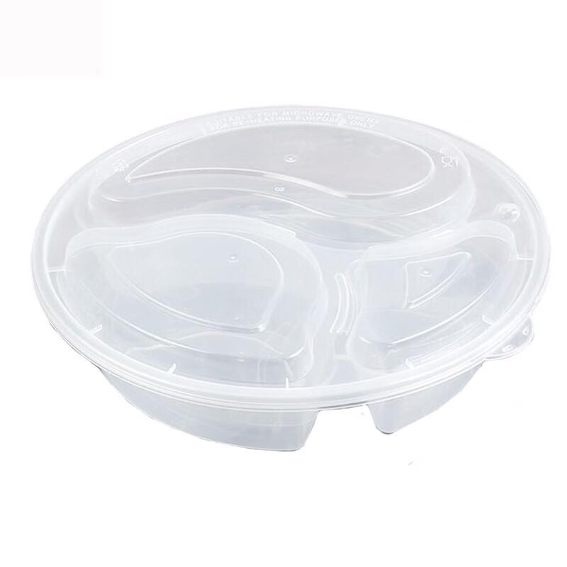 Anjuxiansen American Style 3-Compartment Round Lunch Box