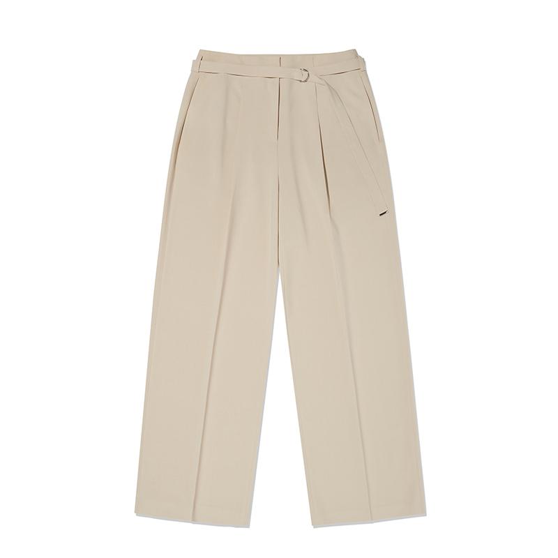 Kirsh Collection Belt Point Double-Pleat Pants [Beige]