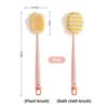 Double Sided Scrubbing Tool Bath Brush Long Handle Soft Fur Bath Brush Detachable Scrubbing Towel Strong Back Rubbing