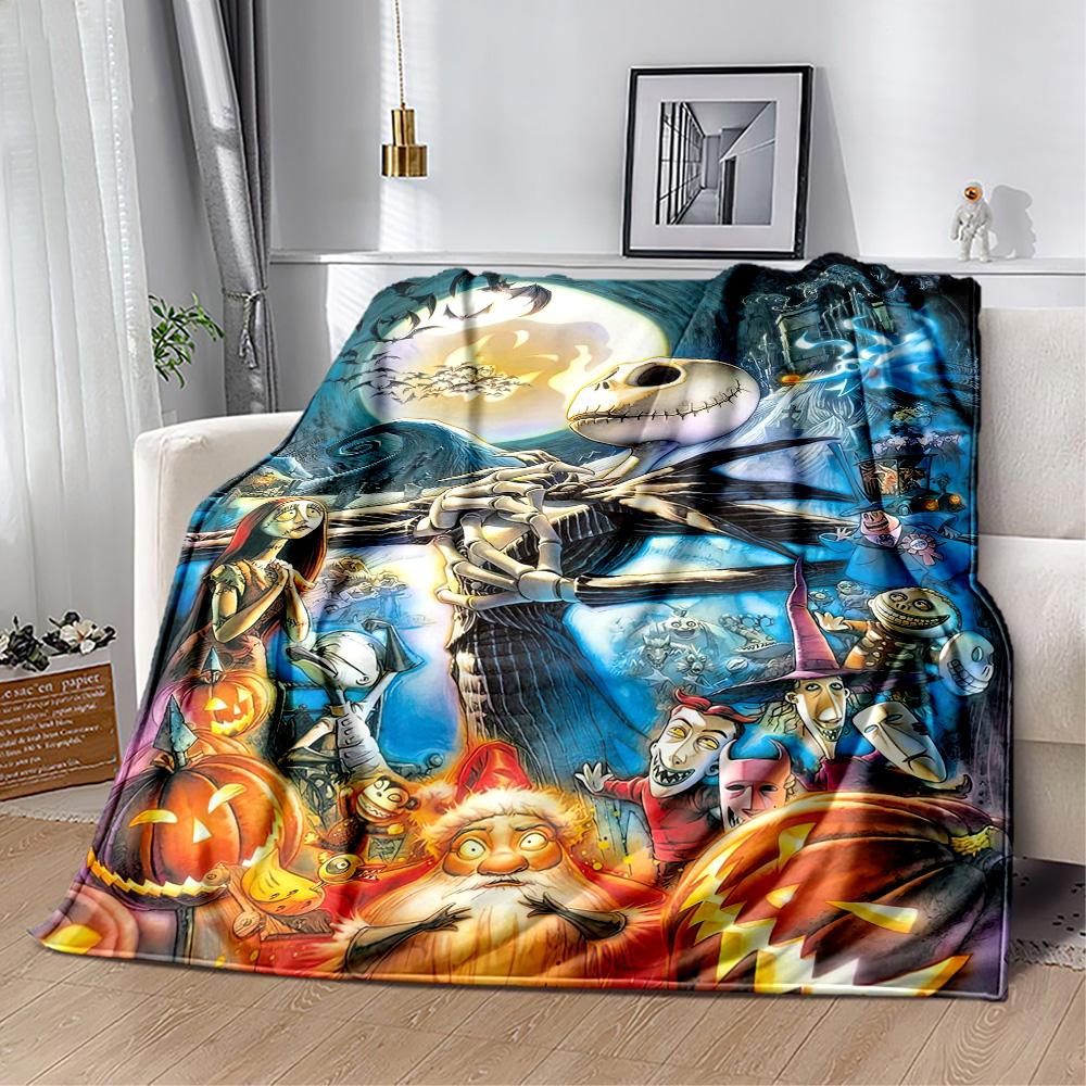 Christmas Nightmare Blanket Warmthful Decor Perfect for Seaside Livingroom Picnics for All Occasions Modern Gift for Travel Home Birthdays
