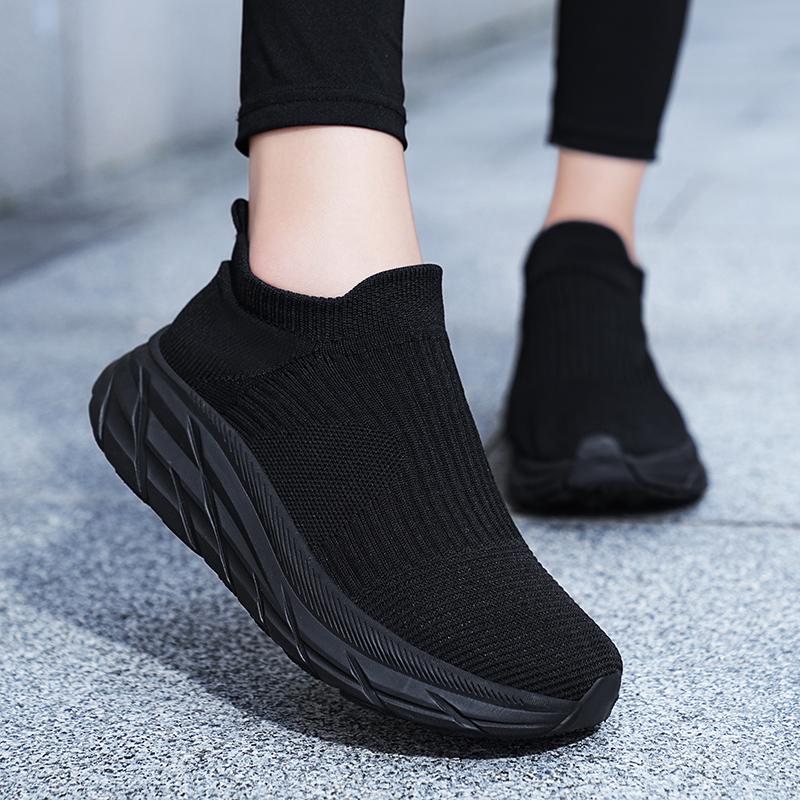 Summer breathable new thick-soled leisure travel socks shoes fly-woven sports mesh shoes