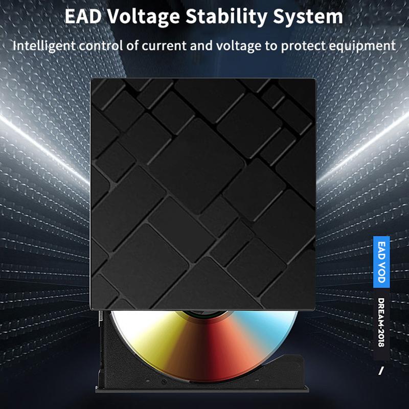 Typec+USB 3.0 Externes Blu-Ray-Laufwerk CD24X High-Speed-Laufwerk Werkzeuge Und Brennschreiber-Adapter DVD CD Extern Multifunktion A3Y9