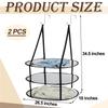2 Pcs 3 Tier Sweater Drying Rack Flat Over The Door Folding Drying Rack Large Lay Laundry Hanging Dryer For Apartment