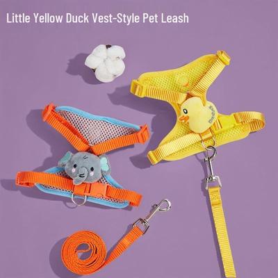 Cute Yellow Duck Anti-Escape Dog Leash & Adjustable Cat Harness Set