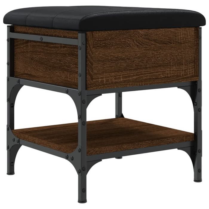 VidaXL Shoe Bench, Storage Bench with Seat, Shoe Rack with Cushion, Modern, Brown Oak 835186