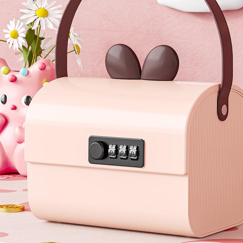 Schloss Aufbewahrungsbox, Kunststoff Kinder Cartoon Geld Aufbewahrungsbox, Schreibtisch Aufbewahrungsbox, Multifunktionale Aufbewahrung Passwortbox