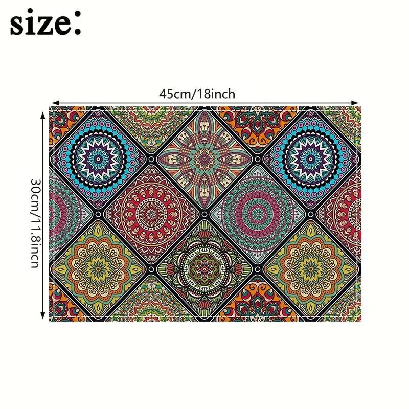 Placemat 1PCS Linen Geometry Floral Dining Mats Nordic Home Kitchen Living Room Insulated Mat