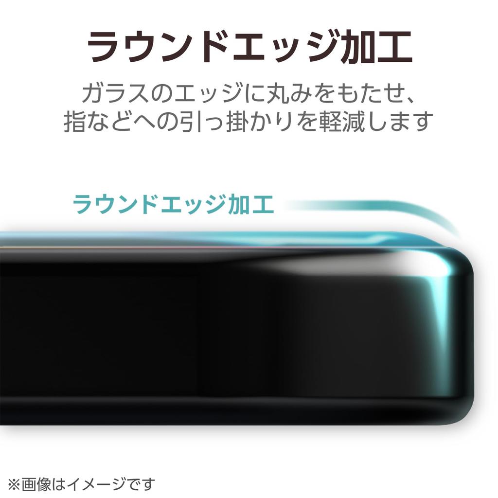 Elecom IPad Air and 4th Glass Screen Protector with Guide Diamond Easy Rounded 11-inch (M3/M2) 10.9" (5th Generation) Frame, Fingerprint-Resistant,