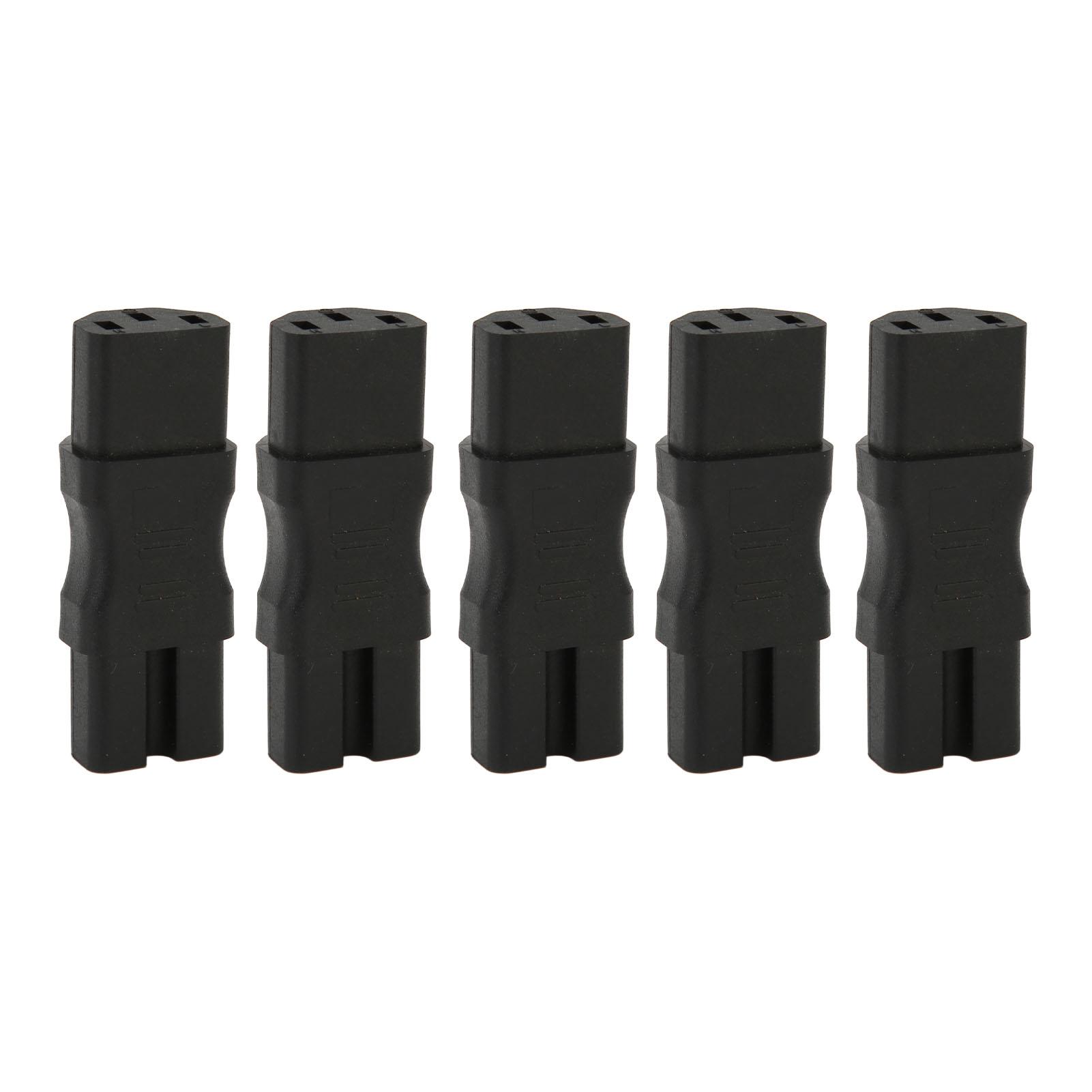 

5Pcs IEC320 C13 to IEC320 C15 Power Adapter Copper Standard Converter Connector Replacement for Laptop Ups Socket