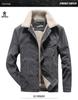 Men's Warm Corduroy Workwear Jacket, Plus Velvet Thickened, Winter Dad's Coat