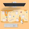 Large Extended Desk Mat Cute Cherry Pink Plaid Print Nonslip Base For Home Office Gaming Use