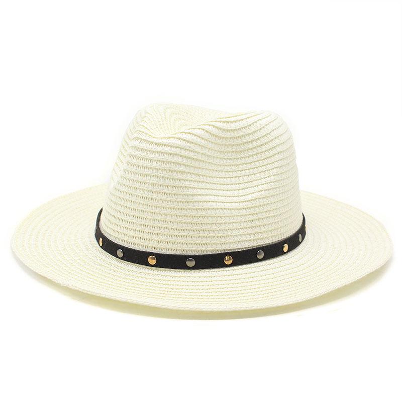 Internet Celebrity Chain Jazz Straw Hat Casual Versatile Sun Hat Travel Vacation Straw Hat Sun Hat Sun Hat