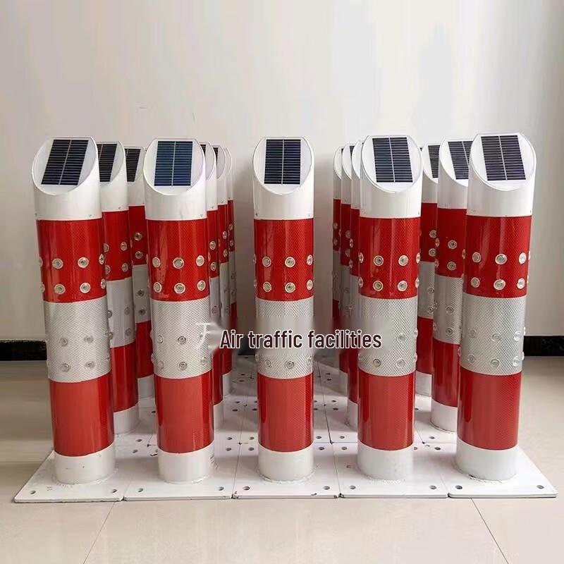 Solar LED Flashing Warning Post