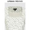 Women's Polka Dot U-Neck Bow Blouse