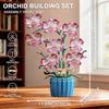 Orchid Pot Potted Plant Construction Block Pink Flower Potted Plant Model Game Toys Sets Latest Year Christmas Birthday Gifts