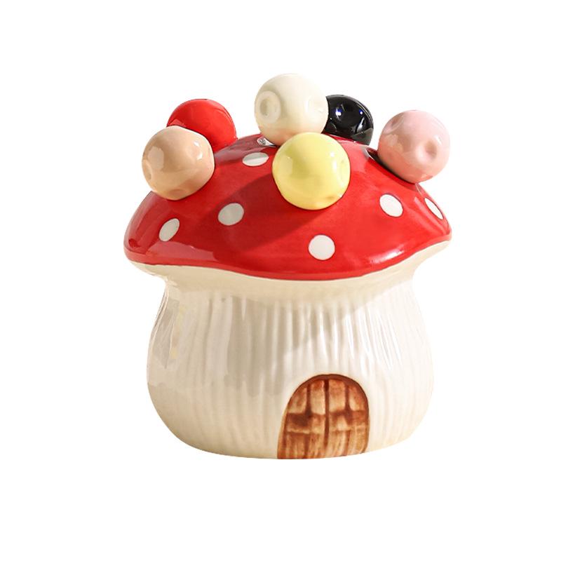 Cute Mushroom Fork Set: Stainless Steel Dessert & Fruit Picks In Jar for Kids' Safety