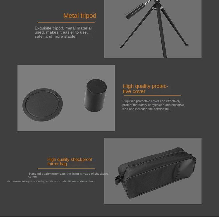 25-75X70 Zoom Tubkikare Med Stativ Lång Räckvidd Målskytte Fågelskådning Monokulärt Teleskop HD Optiskt Glas FMC Lins