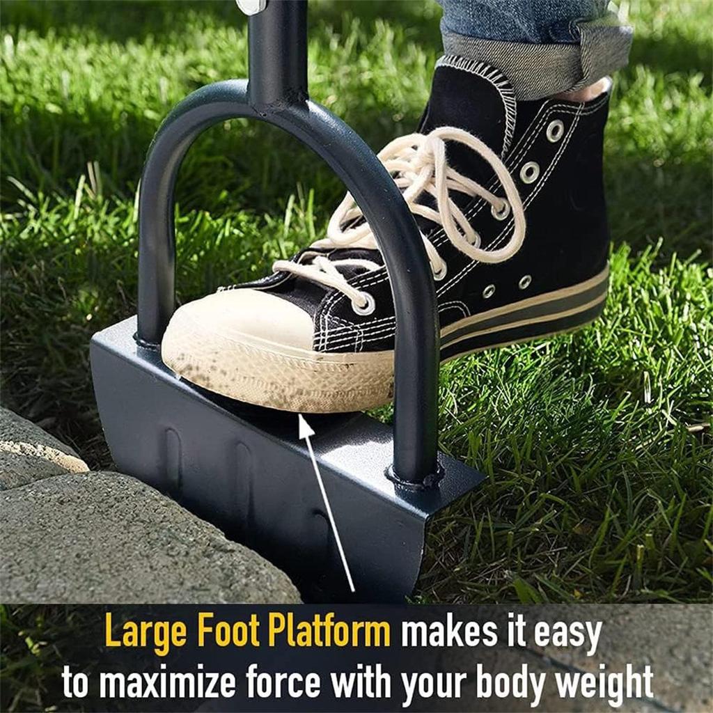 Half-Moon Serrated Lawn Edger with Handle