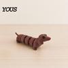 3D Printed Dachshund Articulated Wiener Dog Keychain, with Interactive Sculpture Movable Joints, Flexible Sausage Pendant for Backpack Figurine Toy