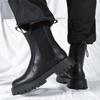 Mode Herren Workwear Schuhe Chelsea Boots Leder Freizeit Biker Schuh für Herren Abriebfest Warmhalten Trendig Alleskönner Beliebter Outdoor Stiefel