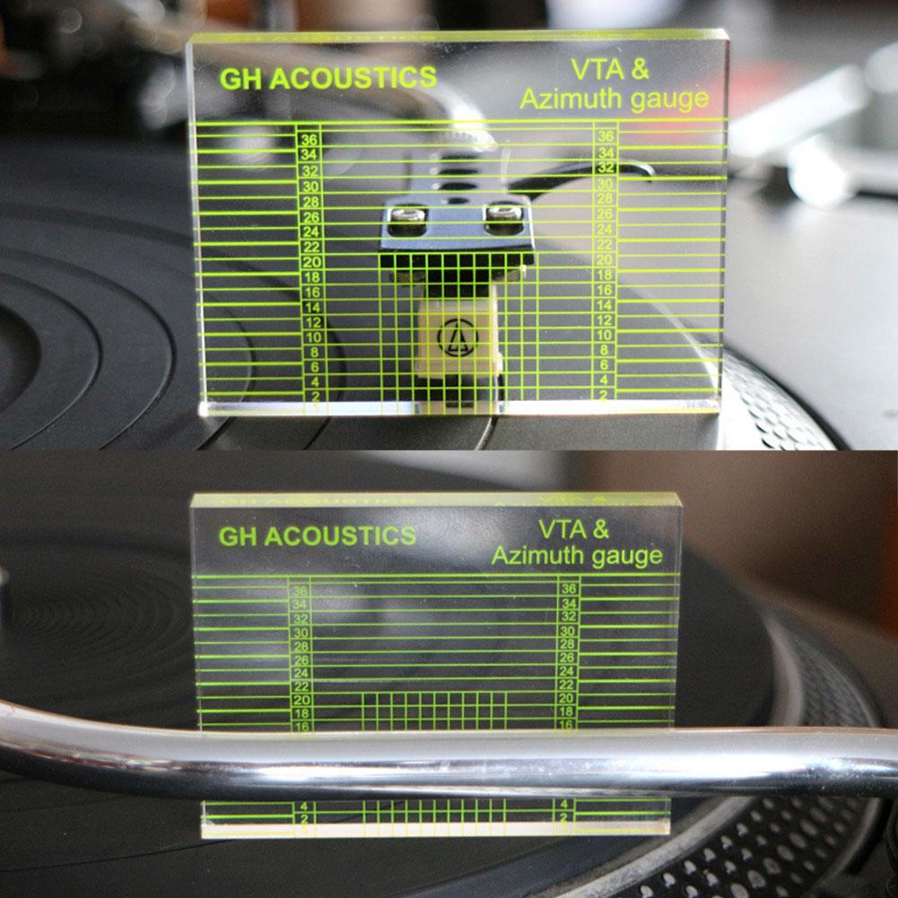 Horizontal VTA Balance&Azimuth Adjustment Ruler Vinyl Record Player Measuring Phono Tone Arm VTA/Cartridge Azimuth Ruler