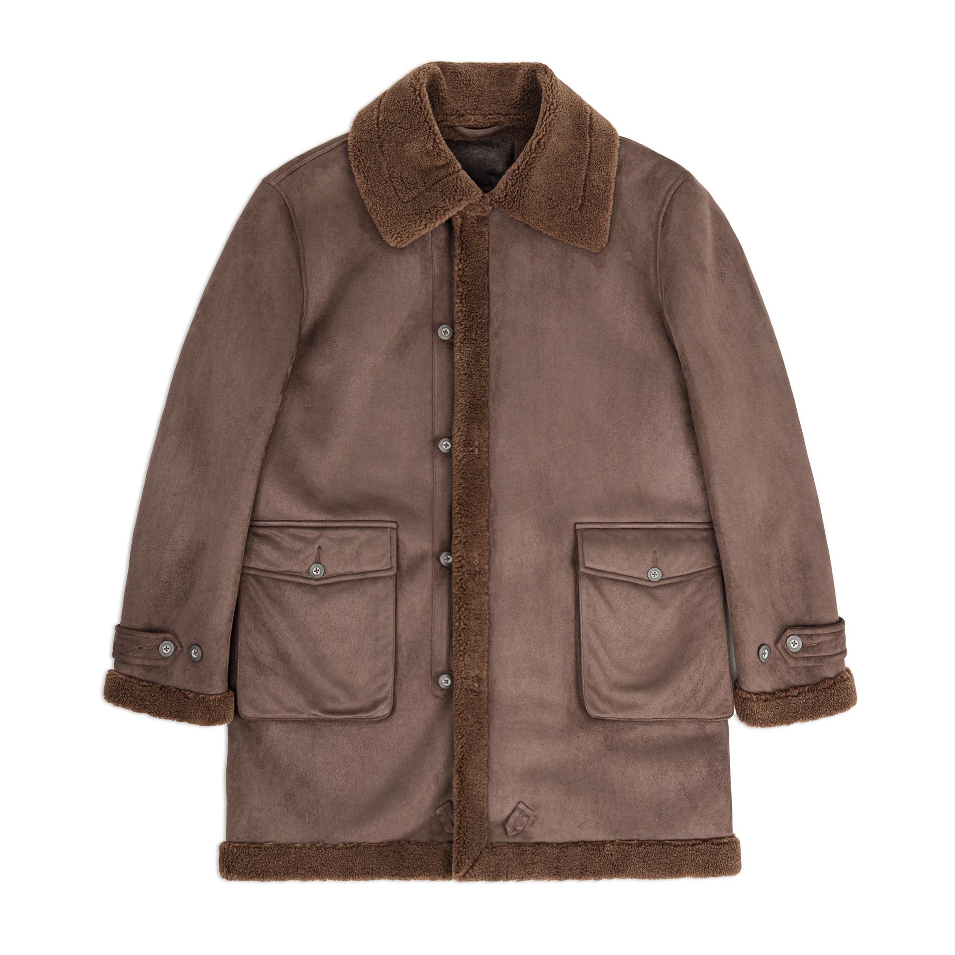 Мужская ретро-парка Madden Workwear из замши с искусственным мутоном для зимы Medium хаки