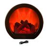 LED Flame Effect Lantern Retro Tabletop Fireplace Decor with Realistic Flickering Light Indoor Outdoor Lantern