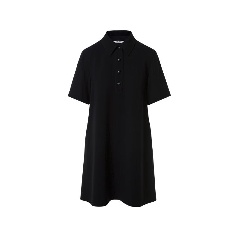

LANCY Chic Polo Collar Short-Sleeve Loose Dress M