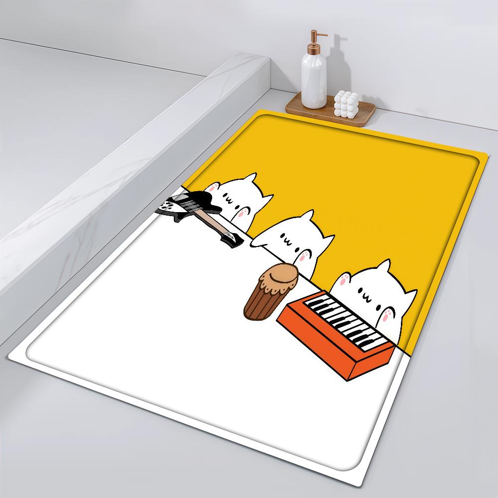 Tappetino Ingresso Camera da Letto Gatto Bagno Pavimento Decorazione Corridoio Tappeto Carino Soggiorno B-Bongo Stanza Kawaii Balcone
