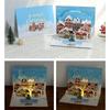 Holiday Greeting Card Set with Music, 3D Christmas Village Scene Card for Family Mail, Indoor Display, and Seasonal Home Use