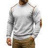Men's Solid Color Round Neck Long Sleeve Tops Men's Sports Large Size Casual Round Neck Tops