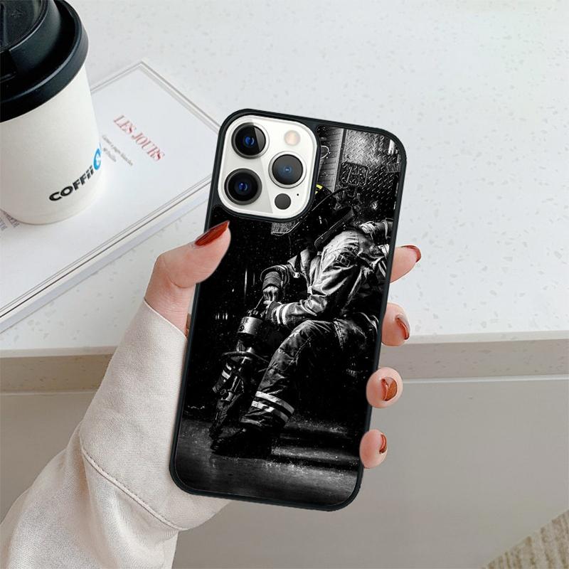 Fire Fighter Hero Phone Case For iPhone 17 Air 16 pro max 15 14 plus 12 13 Shell Cover coque