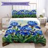Flower Pattern Bedding Uilt Set Uilt Cover Pillowcase Home Decoration Birthday Gift (1 * Duvet Cover + 2 * Pillowcase Without Core)