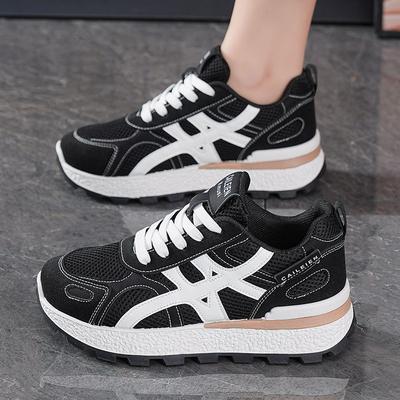 Herbst neue atmungsaktive Mesh-Schuhe dicke Sohle höhenverstellbare Sportschuhe lässige Papa Trendschuhe