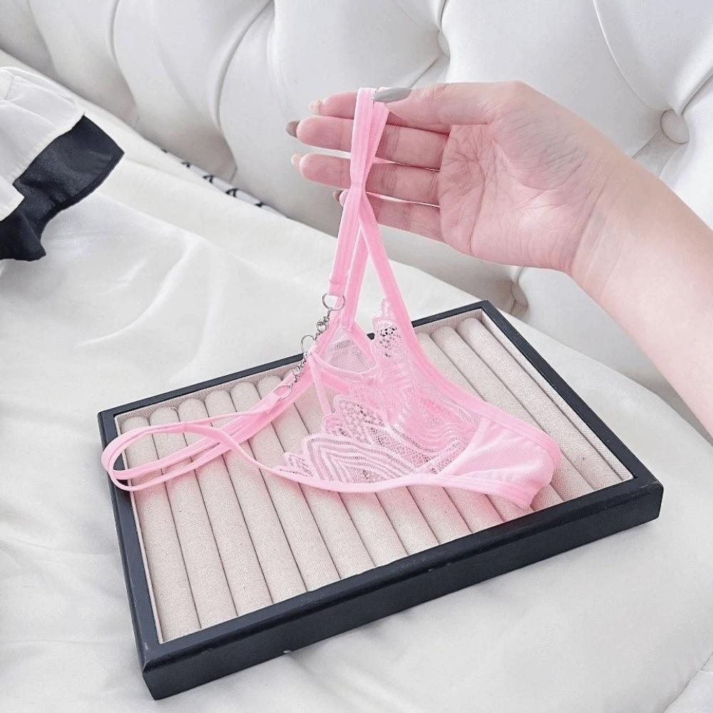Low Waist Lace Panties Chain Thin Belt Thong Sweet Fashion Underwear for Women  Women