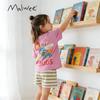 Set Estivo Due Pezzi in Cotone per Bambina con Stampe Cartoni Animati per Bambini dai 3 agli 8 Anni