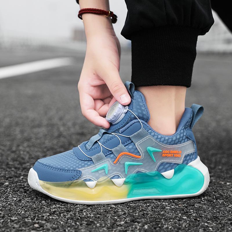 Girls' Cotton Winter Sports Shoes with Velvet Lining | 2025 Style | Medium & Large Sizes | Rotary Buckle | Warm Running Dad Sneakers