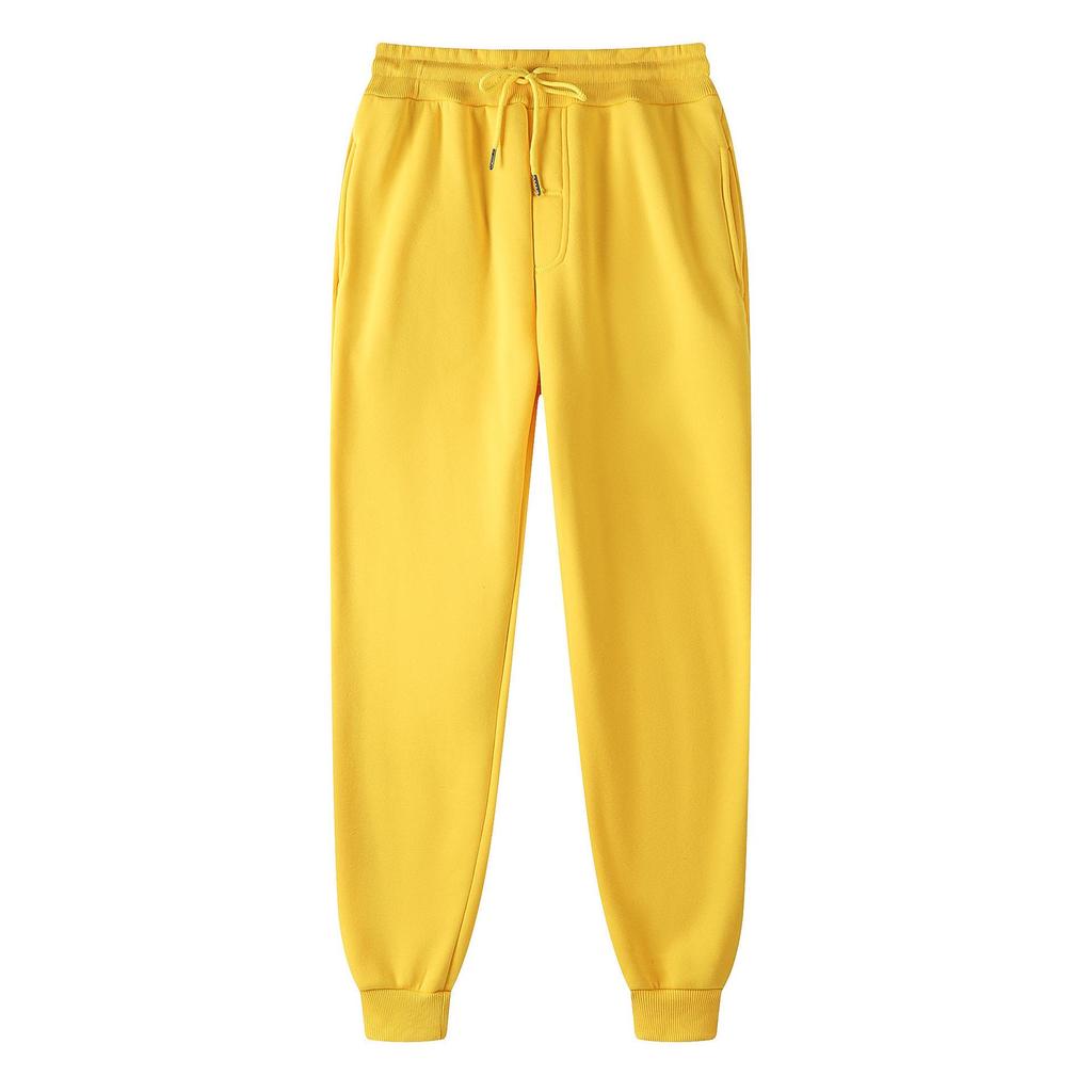 16-Color Men’s & Women’s Slim-Fit Fleece Sweatpants: Elastic Waistband, Plain Jogger Pencil Pants