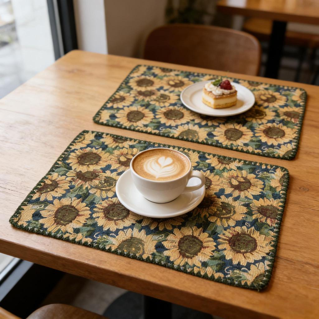 12x18 Inch Washable Cotton Linen Table Mats Easy Clean for Home Kitchen Decor Placemats