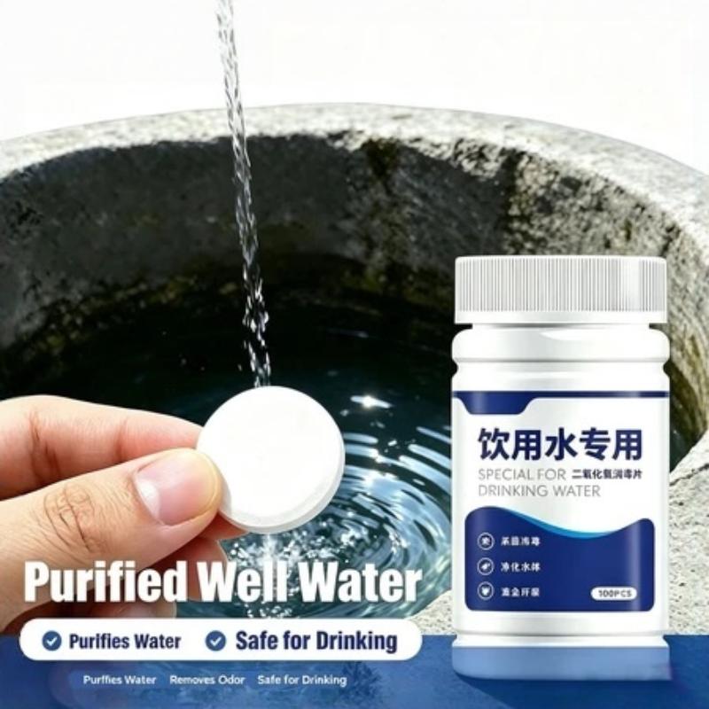 Drinking-Grade Chlorine Tablets 1 Bottle Of 100 Tablets Purify Water Disinfect Remove Odor Disinfecting Tablets