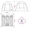 Cabin Tent with Roof Olive Green 210 x 210 x 138 cm Polyester