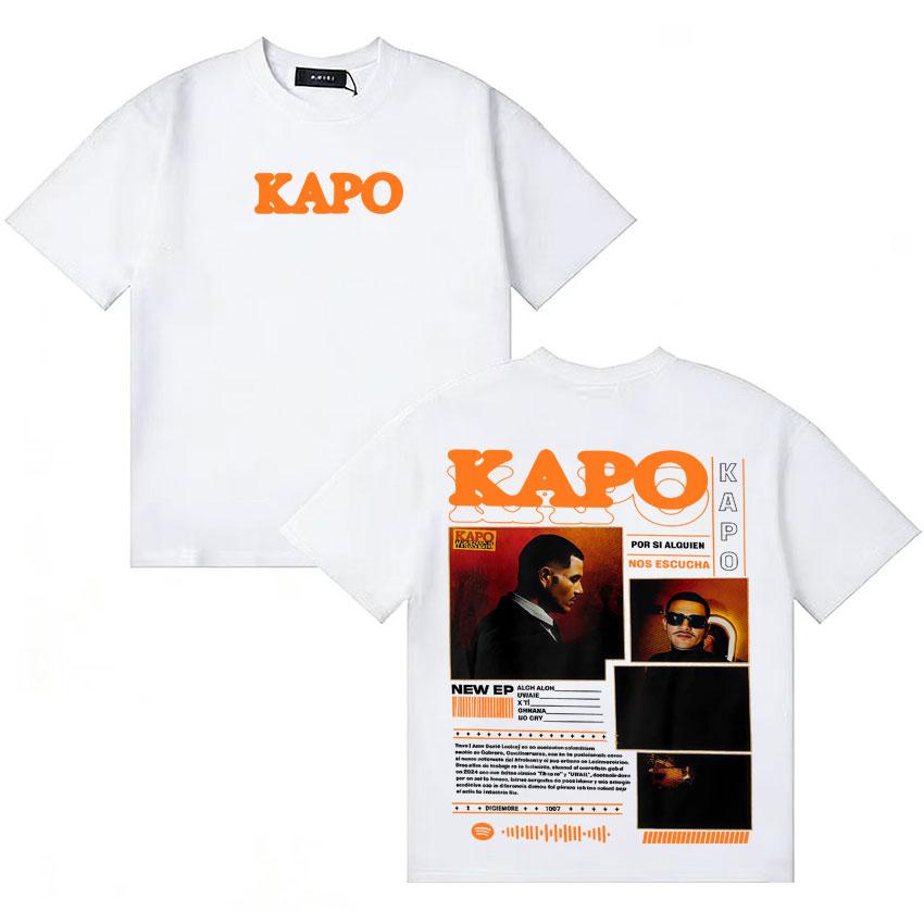 Rapper Kapo New Album T Shrits Hipster Unisex Women Fans Casual Style Oversized Cotton Tops Y2K High Quality Short Sleeve TShirts
