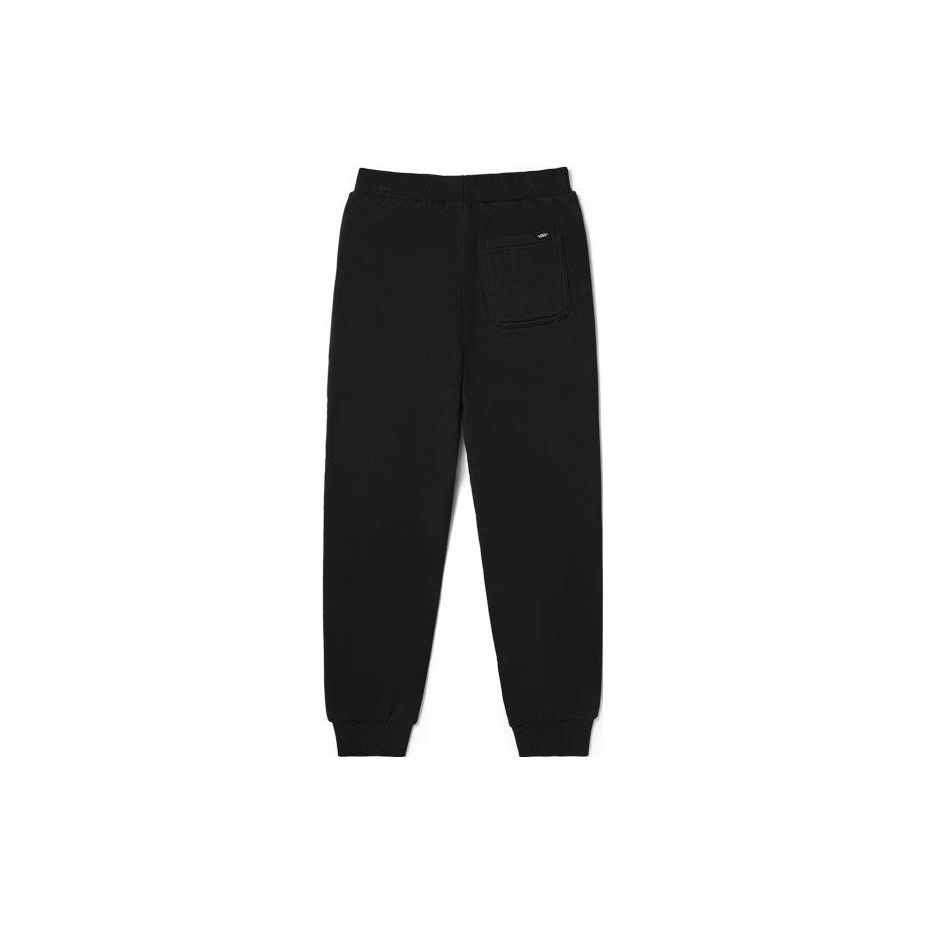Vans Solid Color Logo Print Cuffed Knit Sweatpants Kids Bottoms Black VN000G34BLK
