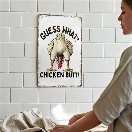 Retro Metal Sign Funny Moms Shit List/Chicken Butt/Welcome To Mimi's Place Poster Sign Vintage Farmhouse Wall Decor for Garden Yard Bar Porch Home