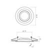 Recessed Luminaire, Movable Eyelet, Black, Round, Halogen, GU10 Spotlight Videx